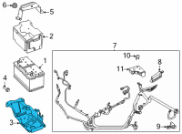 OEM 2022 Ford Bronco SUPPORT - BATTERY TRAY Diagram - MB3Z-10732-A