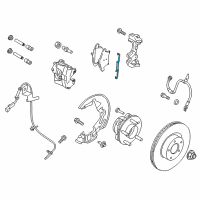 OEM 2021 Ford Edge Brake Pads Spring Diagram - E1GZ-2B486-A