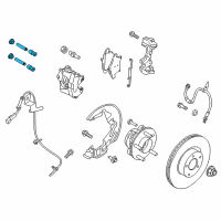 OEM Ford Edge Caliper Retainer Kit Diagram - E1GZ-2C150-A