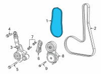 OEM 2021 Ram 1500 Belt-SERPENTINE Diagram - 5281957AA