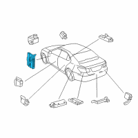 OEM 2011 Lexus LS460 Theft Locking Smart Key Keyless Ignition Module Diagram - 89990-50160