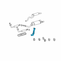 OEM 2006 Lexus LX470 Front Exhaust Pipe Assembly No.2 Diagram - 17450-50070