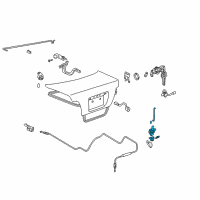 OEM 2000 Toyota Corolla Lock Assembly Diagram - 64610-02040