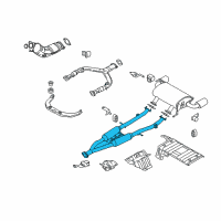 OEM 2011 Infiniti FX35 Exhaust Sub Muffler Assembly Diagram - 20300-1WW0A