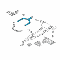OEM 2012 Nissan 370Z Front Exhaust Tube Assembly Diagram - 20020-JL00B