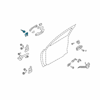 OEM 2012 Hyundai Elantra Front Door Lock Assembly, Left Diagram - 81970-2LA00