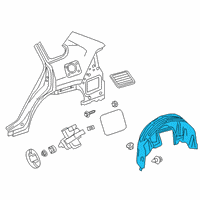 OEM Toyota RAV4 Prime Wheelhouse Liner Diagram - 65638-0R020