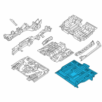 OEM 2020 Chrysler Pacifica Floor Pan-Center Floor Diagram - 68242976AG