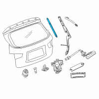 OEM 2016 Nissan Pathfinder Stay Assembly - Back Door, LH Diagram - 90451-3KA1A