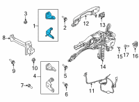 OEM 2021 Ford Mustang Mach-E Upper Hinge Diagram - H6BZ-5826800-A