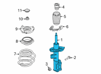 OEM Kia Carnival STRUT ASSY-FR, LH Diagram - 54650R0150