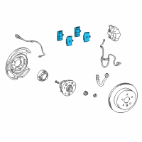 OEM Lexus LS430 Rear Disc Brake Pad Kit Diagram - 04466-50091