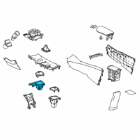 OEM Toyota C-HR Front Cup Holder Diagram - 55618-10020