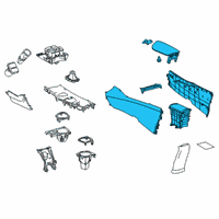 OEM Toyota C-HR Console Assembly Diagram - 58910-10070-C0