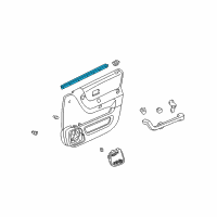 OEM 2000 Honda CR-V Weatherstrip, FR. Door (Inner) Diagram - 72335-S10-003