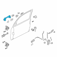 OEM Mercury Mariner Handle, Outside Diagram - 8L8Z-7822404-AB