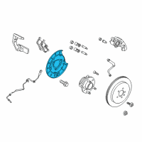 OEM 2015 Lincoln MKT Splash Shield Diagram - DE9Z-2C028-A