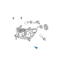 OEM 2008 Toyota Sequoia Headlamp Assembly Bolt Diagram - 90109-A0002