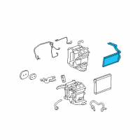 OEM 2010 Cadillac STS Heater Core Diagram - 89022548