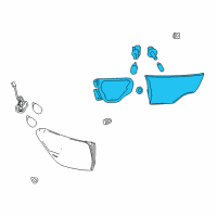 OEM 2016 Toyota Highlander Back Up Lamp Assembly Diagram - 81580-0E050