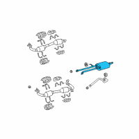 OEM 2008 Toyota Tundra Muffler & Pipe Diagram - 17420-0F041