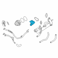 OEM 2011 Nissan Murano Thermostat Assembly Diagram - 21200-9HP0A