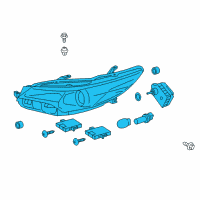 OEM 2016 Toyota Camry Composite Headlamp Diagram - 81150-06C80