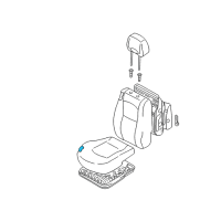 OEM 2001 Hyundai Santa Fe Pad Assembly-Front Seat Cushion, RH Diagram - 88250-26000