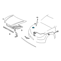 OEM 2008 Toyota Corolla Support Rod Holder Diagram - 53452-02030