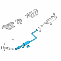 OEM 2020 Hyundai Elantra GT Center Muffler Complete Diagram - 28600-G3410