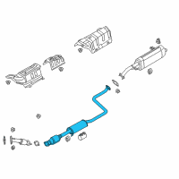 OEM 2020 Hyundai Elantra GT Center Muffler Assembly Diagram - 28650-G3410
