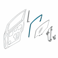 OEM Chevrolet City Express Run Weatherstrip Diagram - 19316856