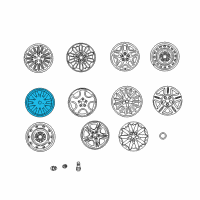 OEM 2001 Chrysler Concorde Alloy Wheels Diagram - TL21XZAAA