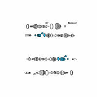 OEM Chevrolet Aveo Boot, Front Wheel Drive Shaft Cv Joint Diagram - 96888654