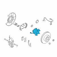 OEM 2017 Nissan GT-R Hub Assembly-Rear Axle Diagram - 43202-62B0A