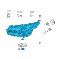 OEM 2016 Lexus NX200t Headlamp Unit Assembly, Right Diagram - 81140-78030