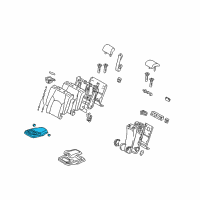 OEM Lexus RX330 Rear Seat Armrest Assembly, Center Diagram - 72830-0E010-C1