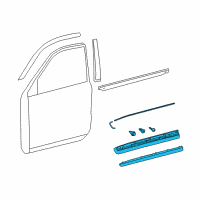 OEM 2015 Lexus LX570 MOULDING Sub-Assembly, Front Diagram - 75072-60090-A0