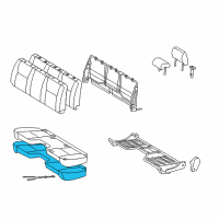 OEM Toyota Tacoma Seat Cushion Pad Diagram - 71501-04010