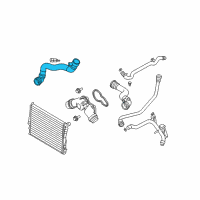 OEM 2004 BMW Z4 Engine Cooler Pipe Hose Diagram - 17-12-7-514-405