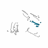 OEM 2010 Kia Rondo Windshield Wiper Motor & Linkage Assembly Diagram - 981001D000