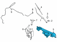 OEM Nissan Sentra Drive Assy-Windshield Wiper Diagram - 28800-6LB0A