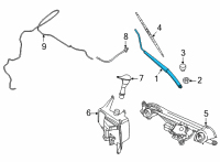 OEM 2022 Nissan Sentra Arm Assy-Windshield Wiper Diagram - 28881-6LB0A