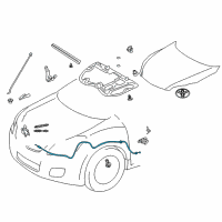 OEM 2013 Toyota Matrix Release Cable Diagram - 53630-02190