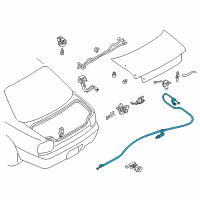 OEM Nissan Altima Cable-Trunk Lid & Gas Filler Opener Diagram - 84650-0Z800