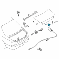 OEM Nissan Trunk Lid Lock Assembly Diagram - 84630-50Y01