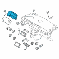 OEM 2011 Nissan Quest Speedometer Assembly Diagram - 24820-1JA1D