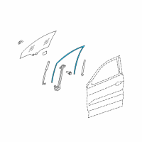 OEM Acura Channel, Right Front Door Run Diagram - 72235-STK-A01