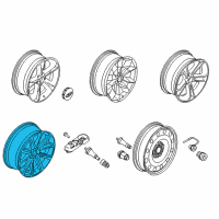 OEM 2015 Ford Explorer Wheel, Alloy Diagram - FB5Z-1007-A