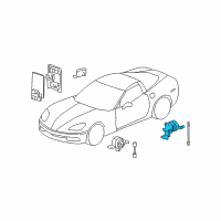 OEM 2013 Chevrolet Corvette Sensor Asm, Electronic Suspension Rear Position (W/ Rear Vertical Accelerometer) Diagram - 89047645